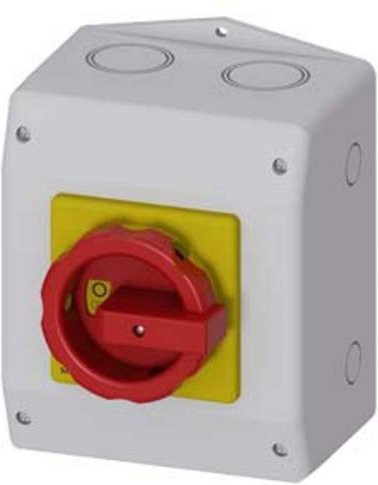 Siemens Lasttrennschalter 3-polig 63 A 690 V/AC 35 mm² in Rot und Gelb 3LD25650TB53 - Bild 1