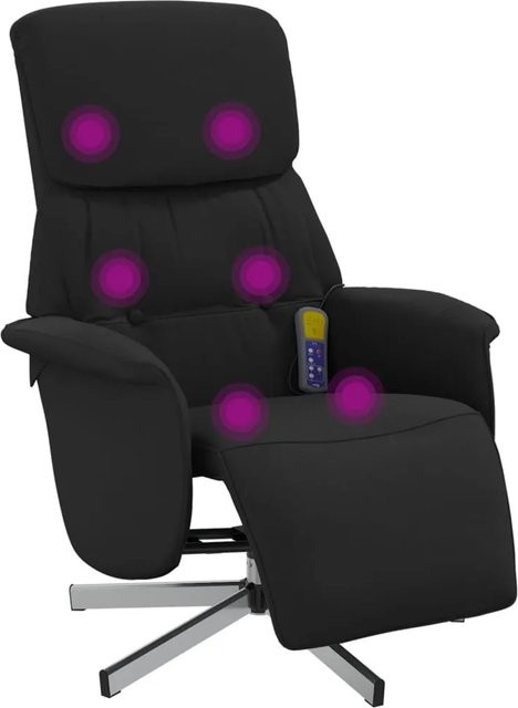 vidaXL Massagesessel Modell 4 mit Fußteil in Schwarz aus Stoff - Bild 1