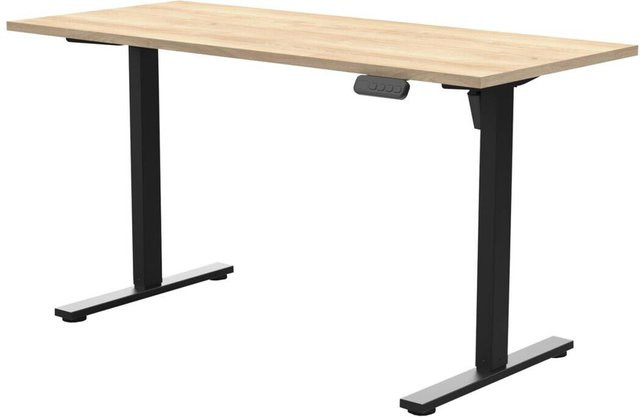 Schildmeyer Schreibtisch Emmik elektrisch höhenverstellbar Eiche Nachbildung B: 138 cm, T: 60 cm - Bild 1