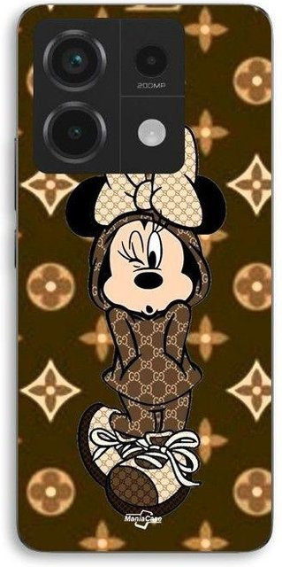 MANIACASE Handyhülle für Xiaomi Redmi Note 13 Pro 5G aus flexiblem Silikon TPU in Schwarz mit Disney Minnie Motiv - Bild 1