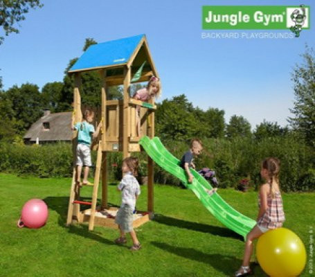Intergard Spielturm Jungle Castle aus Holz mit Rutsche und Sandkasten in Multicolour - Bild 1
