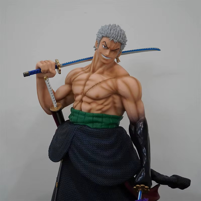 Bandai One Piece Roronoa Zoro Modellfigur, 50 cm, mit 5 austauschbaren Köpfen - Bild 5