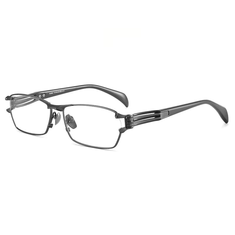 EOOUOOE Korrektionsbrille, Titan, Vollrand, rechteckig, Herren - Bild 3