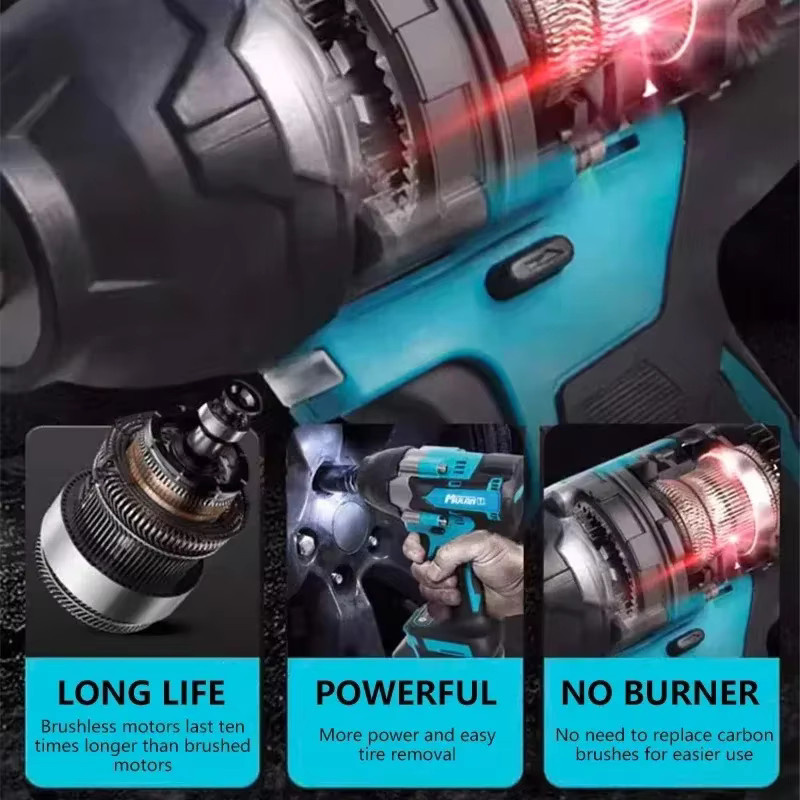 Makita DTW700 Akku-Schlagschrauber 18 V mit bürstenlosem Motor und 1200 Nm Drehmoment - Bild 4