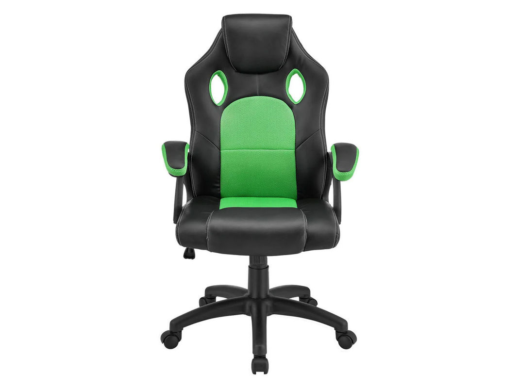 Juskys Racing Schreibtischstuhl Montreal ergonomischer Gaming Stuhl aus Kunstleder in Grün B/T/H: 66 x 70 x 120 cm - Bild 4