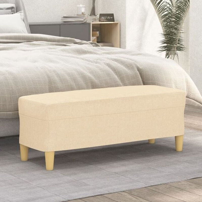 Vidaxl Sitzbank Modern in Beige aus Stoff und Polyester, B/T/H: 100 x 35 x 41 cm - Bild 1