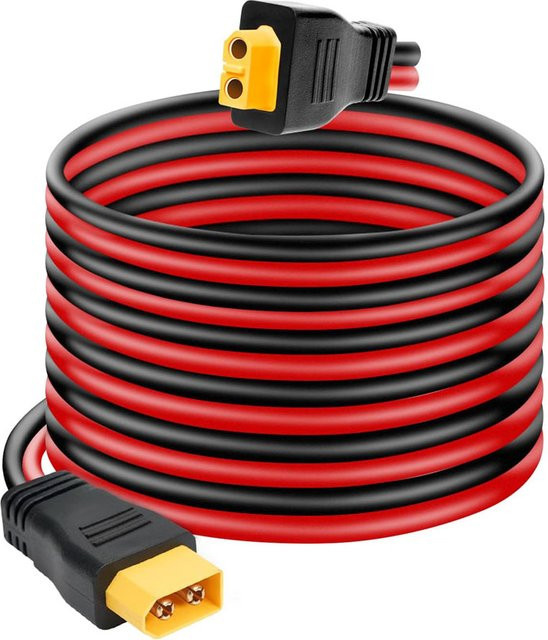 XT60 Verlängerungskabel mit Buchse auf Stecker 12AWG für Anker SOLIX und Ecoflow River Delta, Länge: 3 m - Bild 1