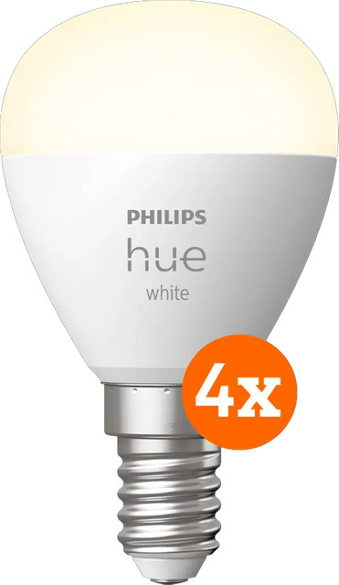 Philips Hue Globe LED Kugellampen White E14 4er-Pack dimmbar mit Bluetooth - Bild 1