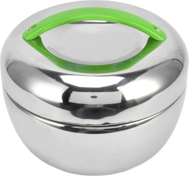Isolierte Edelstahl-Lunchbox mfySpace Thermobehälter mit Fächern und Deckel, Silber, 1,3 l - Bild 1