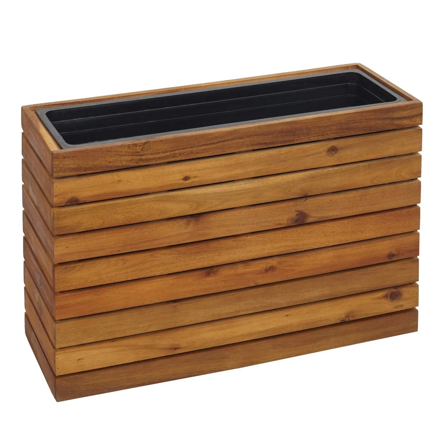 PROREGAL Pflanzkasten aus Akazienholz in Braun, Eckiges Hochbeet für Garten und Outdoor, H x B x T: 41 x 63 x 23 cm - Bild 2