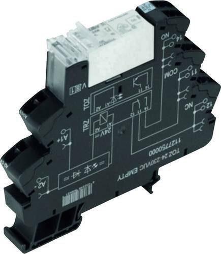 Weidmüller Koppelrelais TRZ 230VUC 1CO 16A in Schwarz, 10 Stück - Bild 1