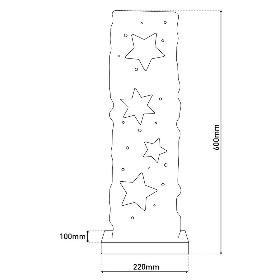 Näve Leuchten Outdoor LED Weihnachtsdeko Stern in Naturholz, Höhe: 60 cm - Bild 2