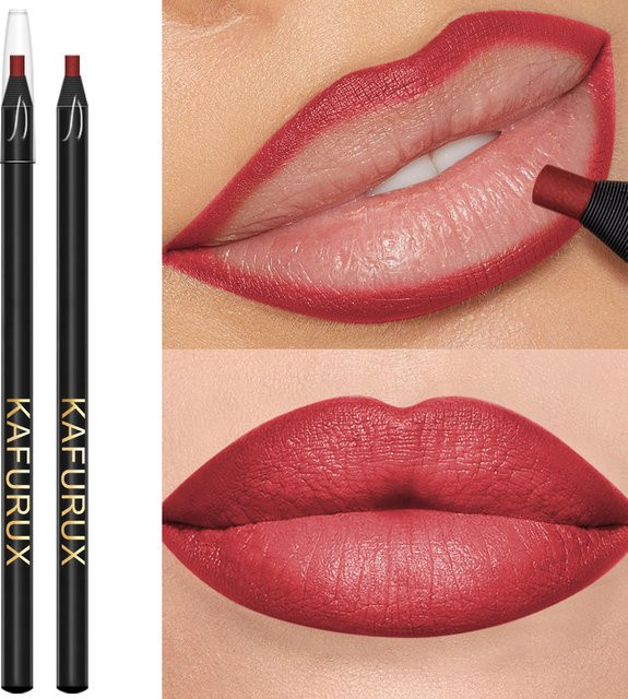 KAFURUX Lip Liner, Matt, 12 Farben, Rot Braun - Bild 1