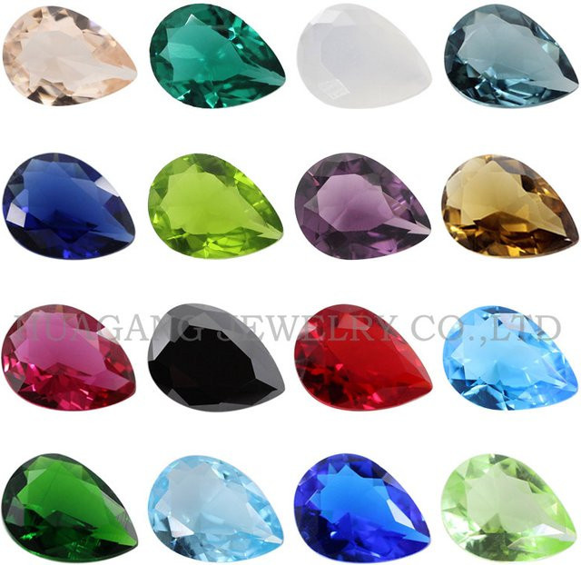 Glasperlen Birnenform, verschiedene Farben, Unisex - Bild 1