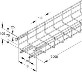 Niedax Gitterrinne CITO MTC 105.200 F aus Edelstahl B/H/L: 10,5 x 20,0 x 300,0 cm - Bild 1
