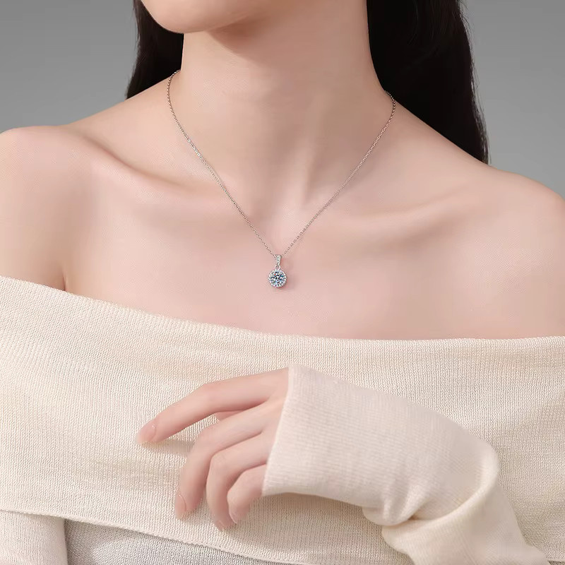 BJXMOSO Halskette mit Anhänger, 925 Silber, Zirkonia, Damen - Bild 3