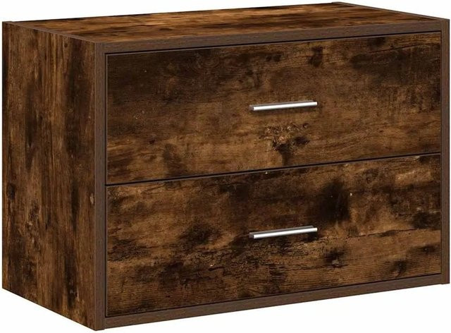 vidaXL Schrank mit 2 Schubladen in Räuchereiche, B/T/H: 60 x 31 x 40 cm - Bild 1