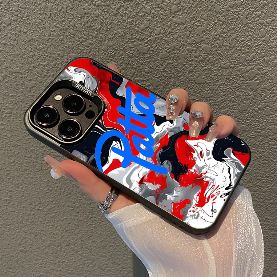 P-patta Stoßfeste Handyhülle mit Matt-Effekt für iPhone 16 15 14 13 12 11 Pro Max X XR XS Max 8 7 Plus in Schwarz und Multicolour - Bild 2