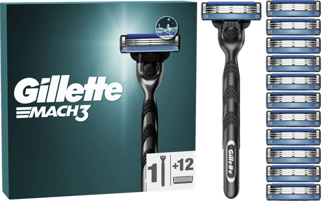 Gillette Mach3 Rasierer mit 12 Ersatzklingen für Herren - Bild 1