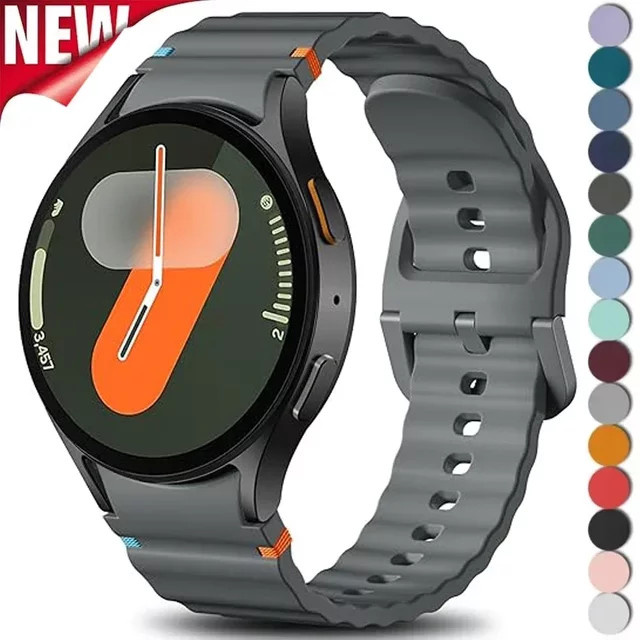 OAKCHARM Uhrenarmband Silikon, Schwarz, für Samsung Galaxy Watch 7 - Bild 1