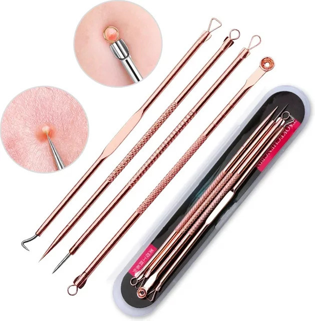 YJYIBEI Mitesser Extractor Set, 4-teilig, für unreine Haut und Gesicht - Bild 1