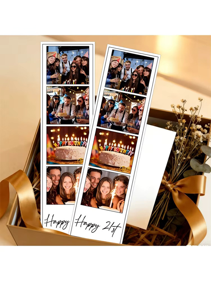 WEIGAO Personalisierte Fotodrucke für Fotoboxen mit individuellem Text und 4 Fotos pro Streifen als Partydekoration für Geburtstag oder Party - Bild 7