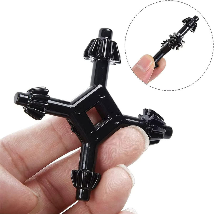 BAAQ 2-teiliges 4-in-1 Bohrfutterschlüssel-Set für elektrische Bohrmaschinen in Schwarz, Größen 3/8, 1/2, 3/4 und 1 Zoll - Bild 2