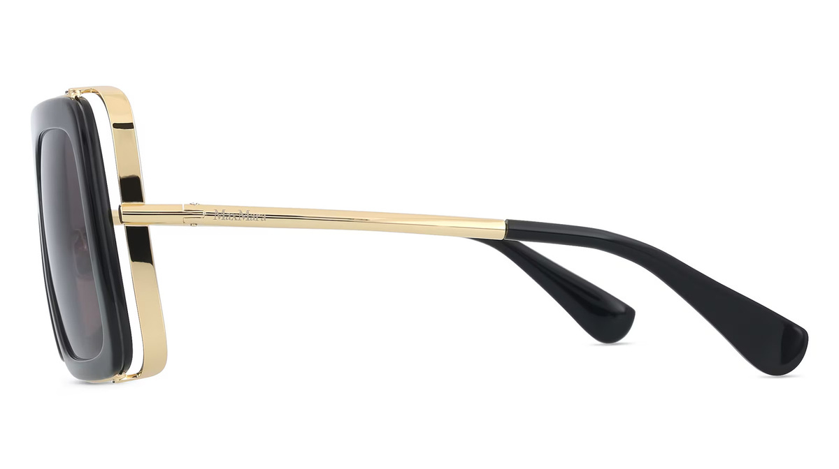 Max Mara MM0119 JEAN Sonnenbrille Pilot, Vollrand, Acetat, schwarz, Damen - Bild 2