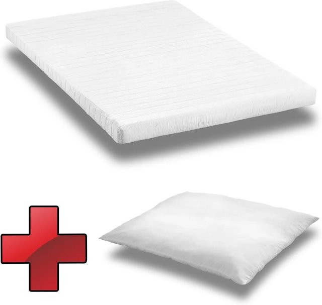 Matratzen Discount Komfortschaummatratze K10 in Weiß mit Mikrofaser und abnehmbarem Bezug, B/T: 140 x 200 cm - Bild 1