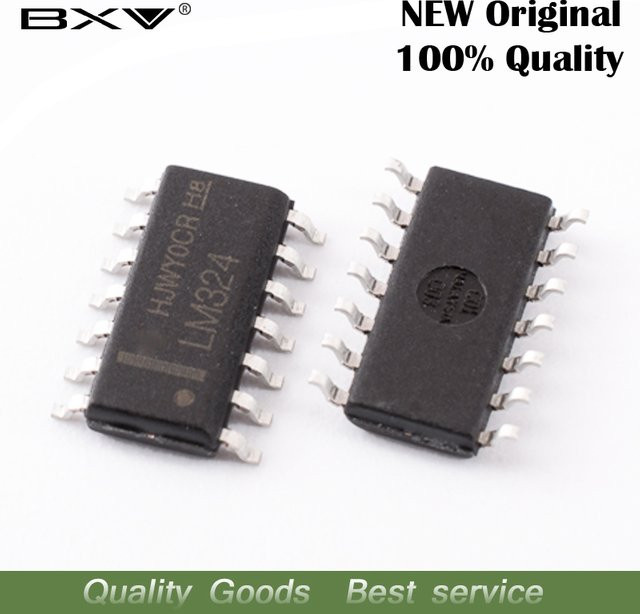 20 Stück LM324DR SOP14 SMD Operationsverstärker in Schwarz - Bild 1