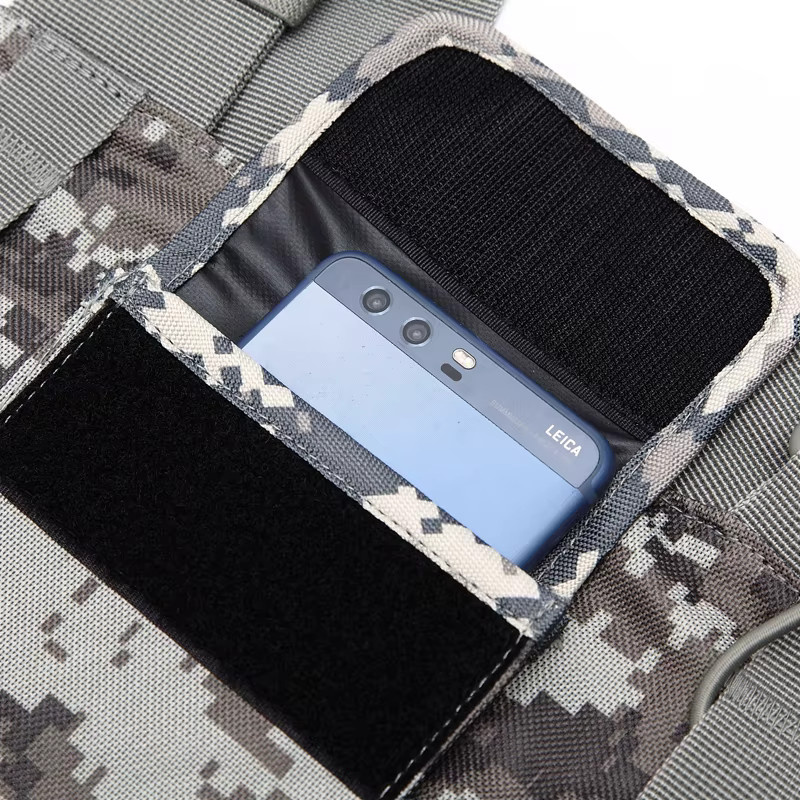 ABBREE PT-08 Taktische Walkie Talkie Brusttasche mit Holster in Camouflage für Wouxun und Baofeng UV-5R - Bild 5