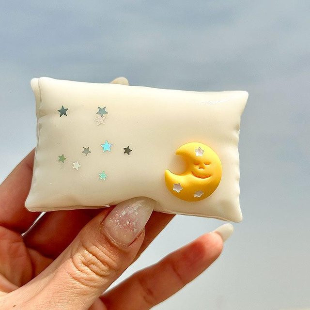 Taba Squishy Cartoon Mini Baumwoll Mond Stern Gute Nacht Kissen, Kinderspielzeug - Bild 1
