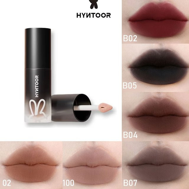 Hyntoor Goth Lippenstift, Matt, Nude Braun Rot Schwarz, Hochpigmentiert - Bild 1