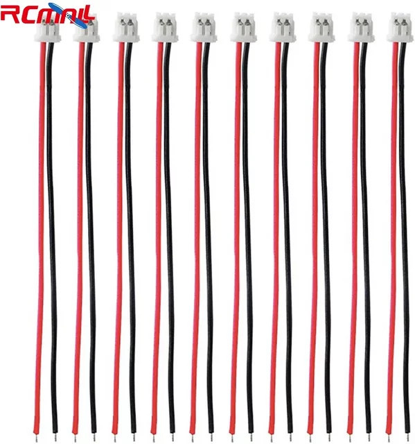 10 Stück Heltec JST 1,25 mm 2P Batterie-Verbindungskabel rot, Länge: 150 mm, für LoRa32 WIFI Boards - Bild 1