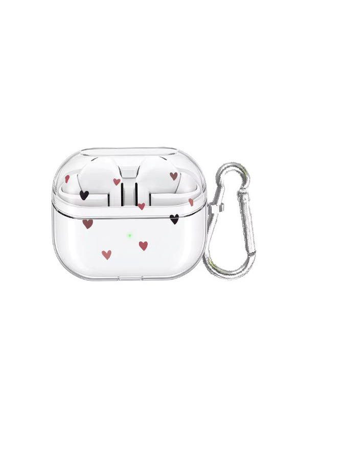 Transparente Samsung Galaxy Buds Hülle mit bunten Herzen für Buds 3 Pro, Buds 3 FE, Buds 4 Pro und Buds Live 2 - Bild 3