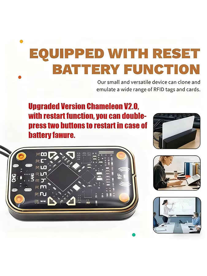 Chameleon Ultra kontaktloser Smartcard-Emulator in Schwarz, kompatibler NFC Read Writer RFID Smart Chip ID IC Reader Tag Copyer - Bild 6