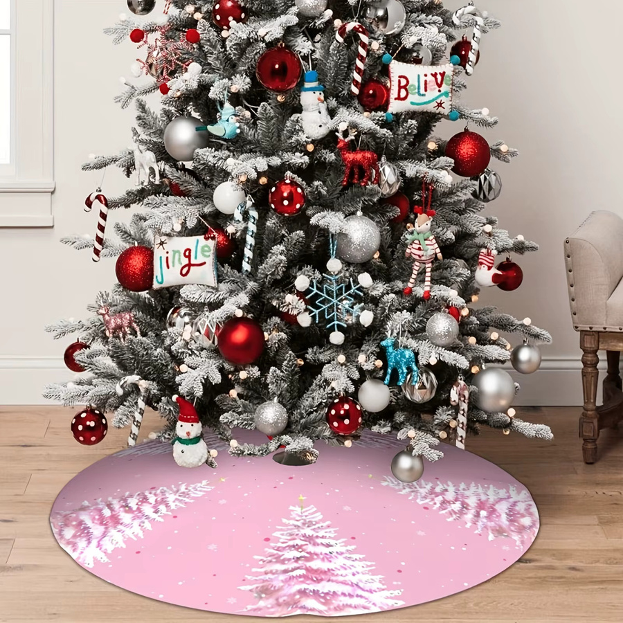 VIKAMA Weihnachtsbaumkleid in Rosa für die Innen- und Außendekoration - Bild 4