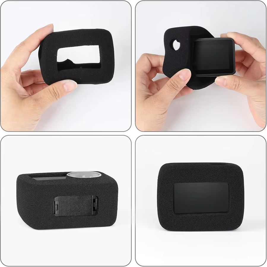 DJI Windschutzabdeckung aus Schwammschaum für Osmo Action 5 Pro, 4 und 3 in Schwarz zur Windgeräuschreduzierung - Bild 5