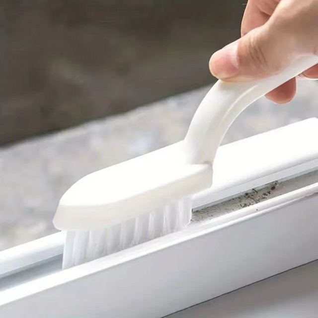 SIKEZHAN Tiefenreinigungs-Spaltenbürste in Weiß aus Kunststoff für Fliesenböden und Fensterrillen - Bild 1