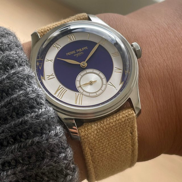 GRMONTRE Armbanduhr, Handaufzug, Edelstahl, Blau, Herren - Bild 1