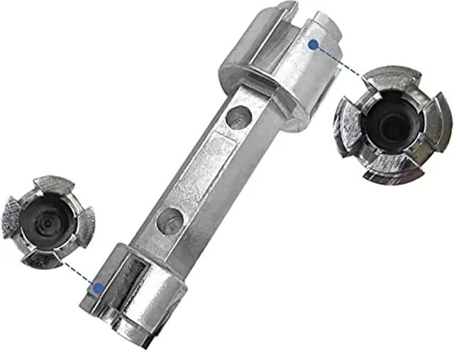 Badewannen-Ablaufschlüssel aus Aluminiumlegierung in Silber für verschiedene Abflussgrößen - Bild 1