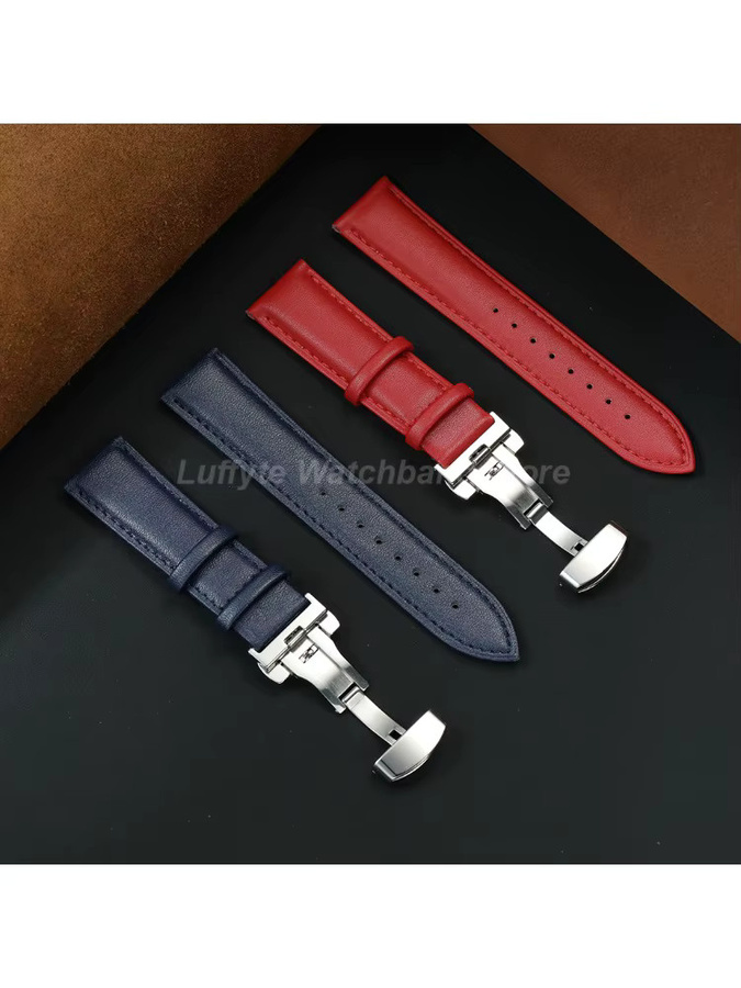 luffyte Uhrenarmband Leder, Schmetterlingsschnalle, Damen - Bild 2