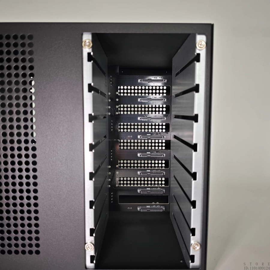 VBNM 8-Bay NAS-Chassis mit Backplane, ATX-Netzteil und Unterstützung für Micro-ATX-Motherboards sowie PCIe-Steckplätze in voller Höhe in Schwarz oder Weiß - Bild 3