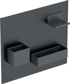 Geberit Magnetwand-Set Acanto, Farbe: Schwarz/Schwarz matt, B/T/H: 44,9 x 38,8 x 7,5 cm - Bild 1