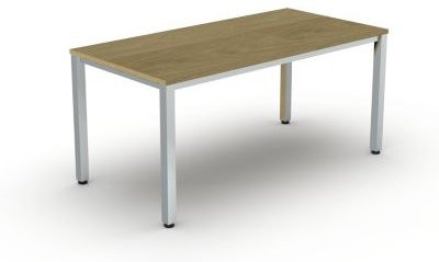 Schreibtisch Bexxstar in Eiche und Chromsilber, B: 160 cm, H: 74 cm - Bild 1