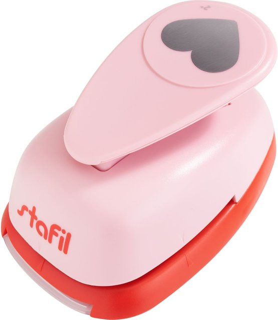 Stafil Motivlocher Herz in Pink mit 4,5 cm Durchmesser - Bild 1