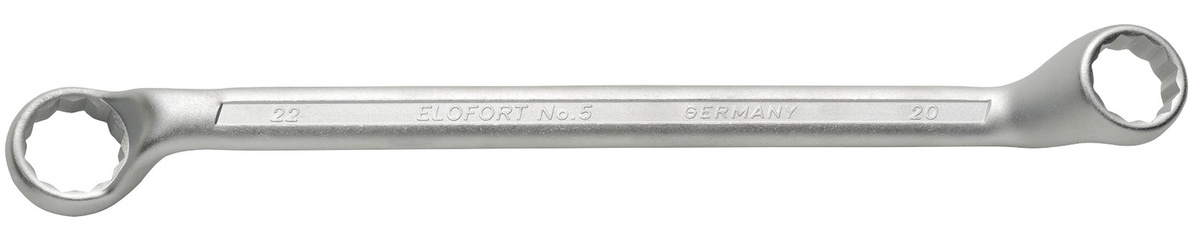 Elofort Doppelringschlüssel DIN 838 in Silber, Größe 17 x 19 mm - Bild 1