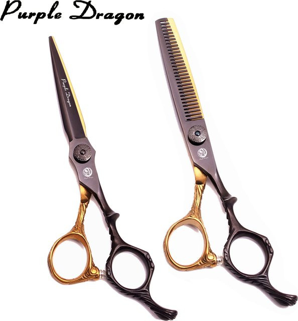 Mr Rabbit Haarschere, 6 Zoll, Goldene Effilierschere, Professionell - Bild 1