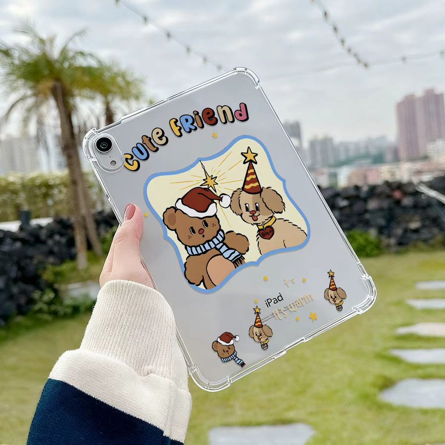 Transparente Teddybär Schutzhülle für Apple iPad Pro und iPad Air in verschiedenen Modellen - Bild 5
