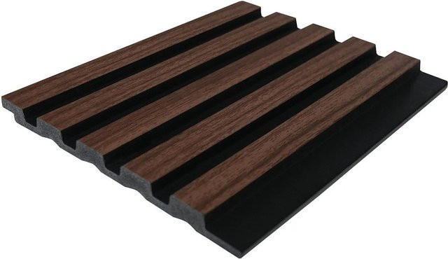 Vente-unique Wandplatte Tatiana in Schwarz und Dunkelbraun, Breite: 128 cm - Bild 1